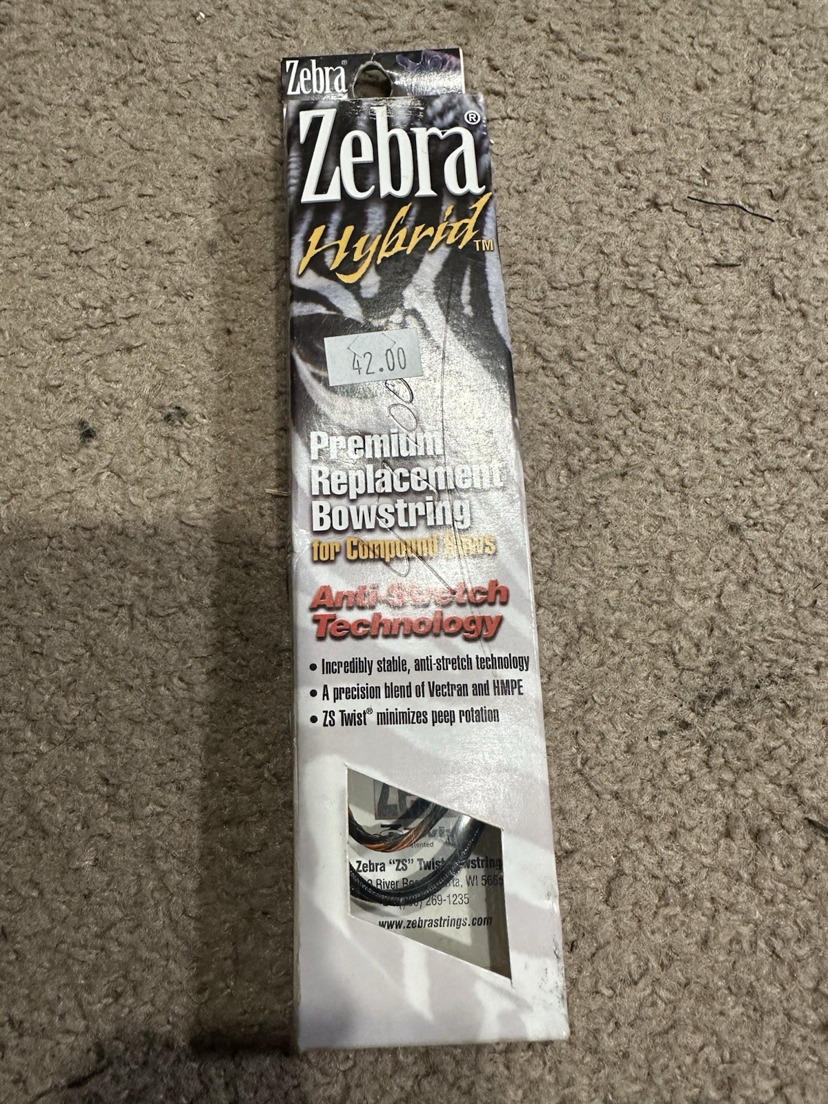 Zebra Hybrid Mathews Menace  Bowstring 55 3/4" SSS/BLK
