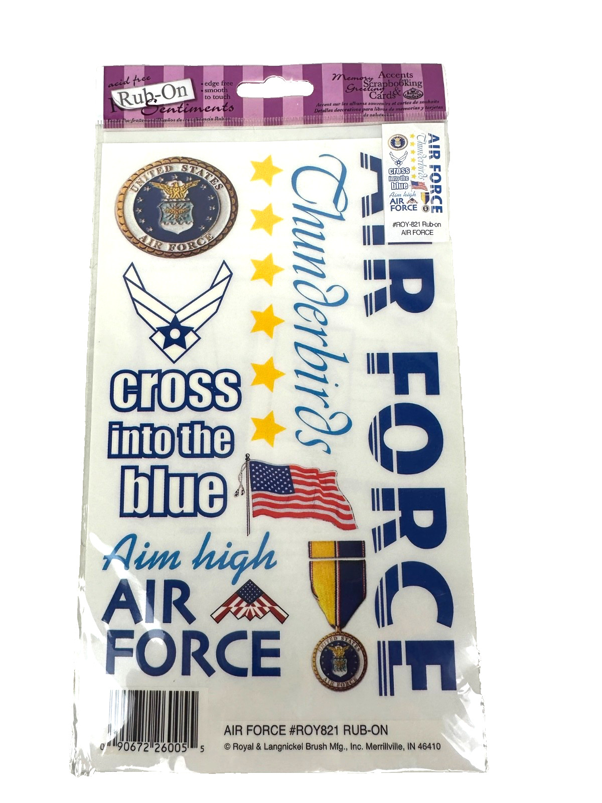 Air Force Thunderbirds Rub On Stickers # Roy-821