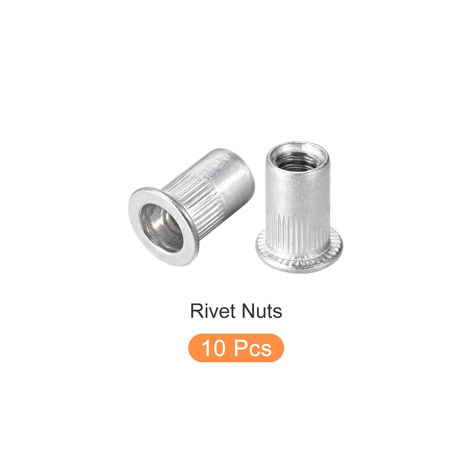 Rivet Nuts (1/4"-20) 10Pcs, Stainless Steel Threaded Insert Nuts