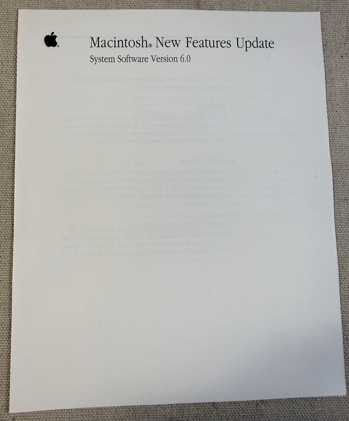 1988 Apple Macintosh Software System Update Version 6.0 Complete 4 Discs Manual