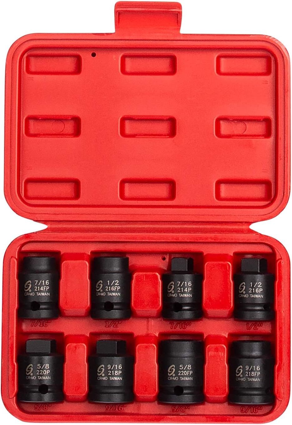 Sunex Tools 8-Piece CR-MO Steel Socket Set,1/2-Inch Drive,Pipe Plug, Male/Female