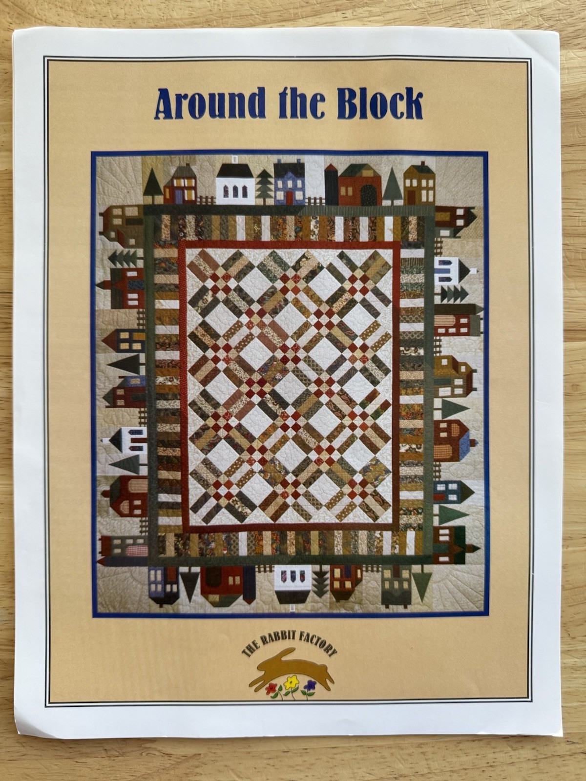 Around The Block 75”x87” Quilt Pattern ~ By The Rabbit Factory