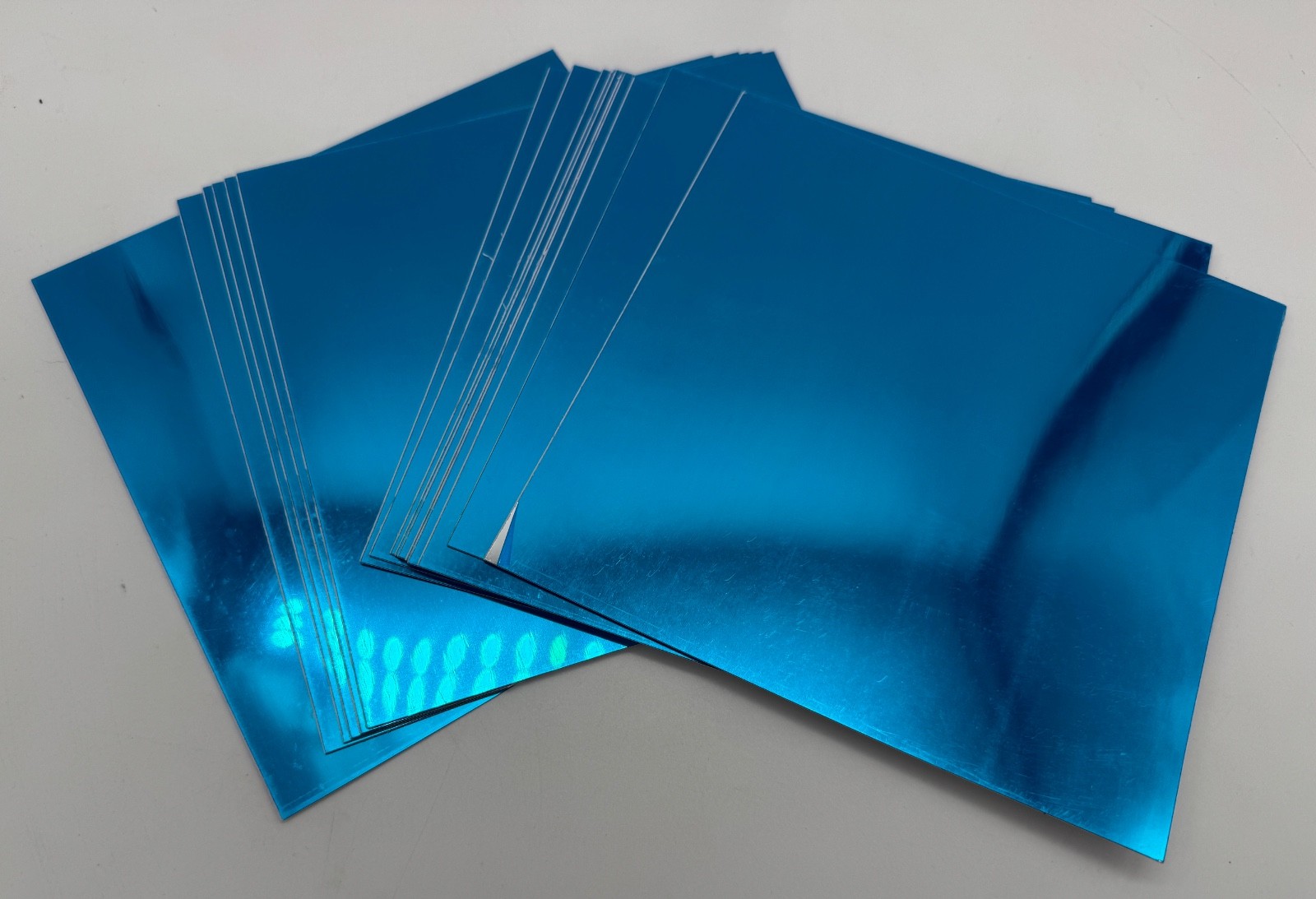 15 Pack Square Pre Cut Neon Metallic Blue 6X6 Inch Vinyl Sticker DIY