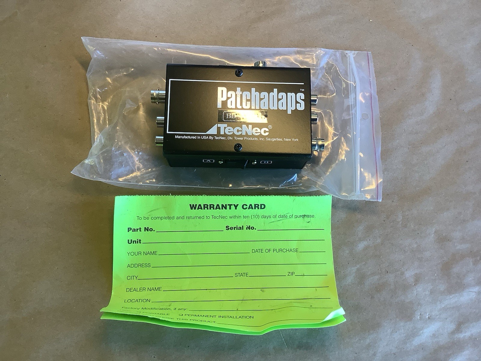 Patchadaps TecNec BB-AVAB Camera Box New