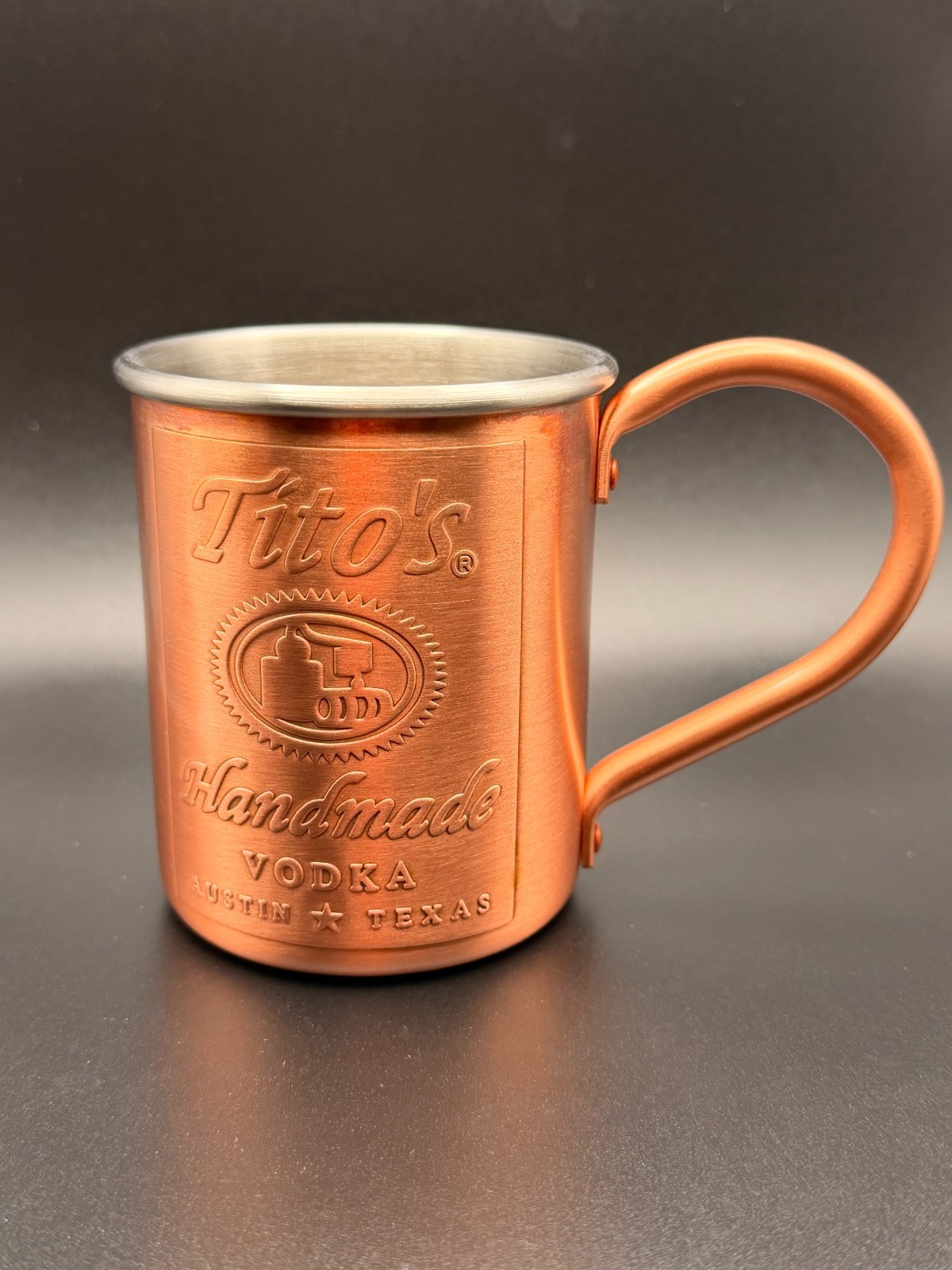 Tito's Handmade Vodka Copper Stainless Moscow Mule Mug Cup Austin Texas