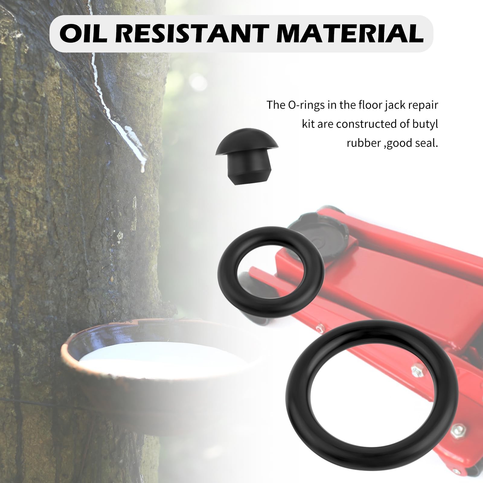 16PCS Floor Jack Repair Sealing Tool Kit,3 Ton Floor Jack O Ring Kit with Oil...