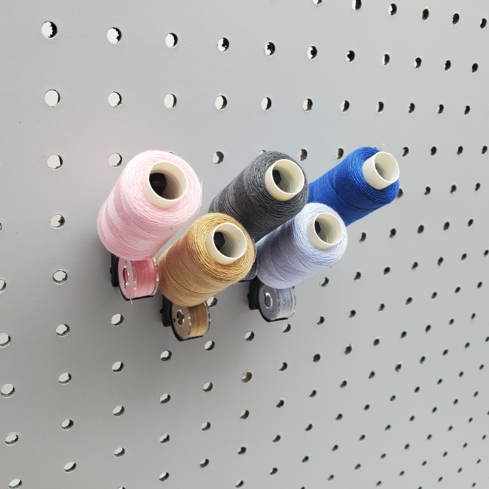 20pk, Thread & Bobbin 1/4" Pegboard Accessory, Sewing Thread Storage Hooks