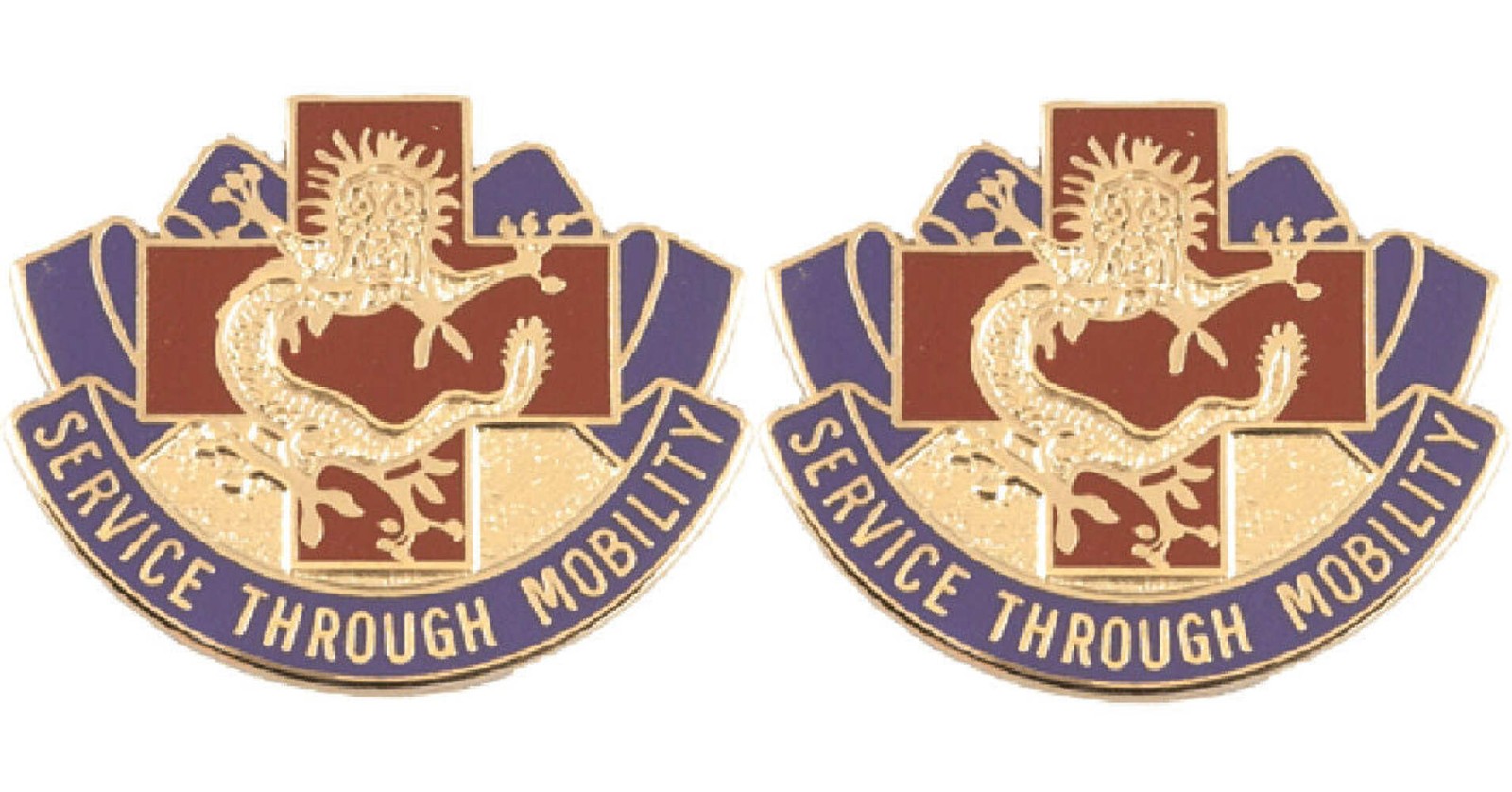 28th Hospital Distinctive Unit Insignia - Pair - Service Through Mobility