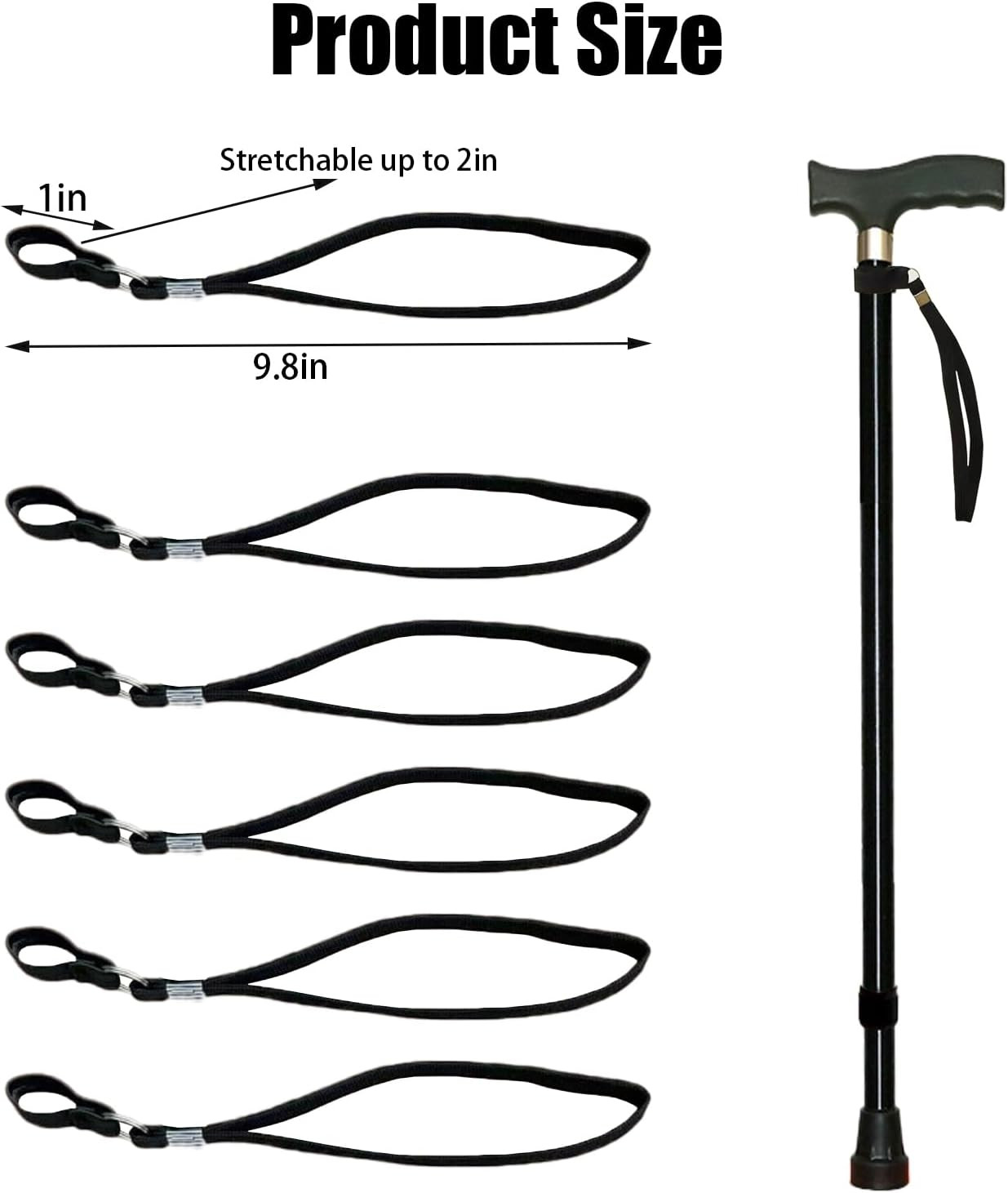 20 Pcs Cane Wrist Strap, Cane Accessories Replacement Stretchable Elastic Wrist