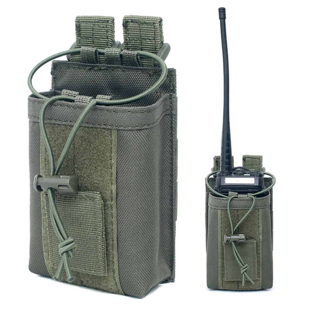 Tactical Radio Holster Pouch - Heavy Duty Molle Radio Holder for Walkie Talkies