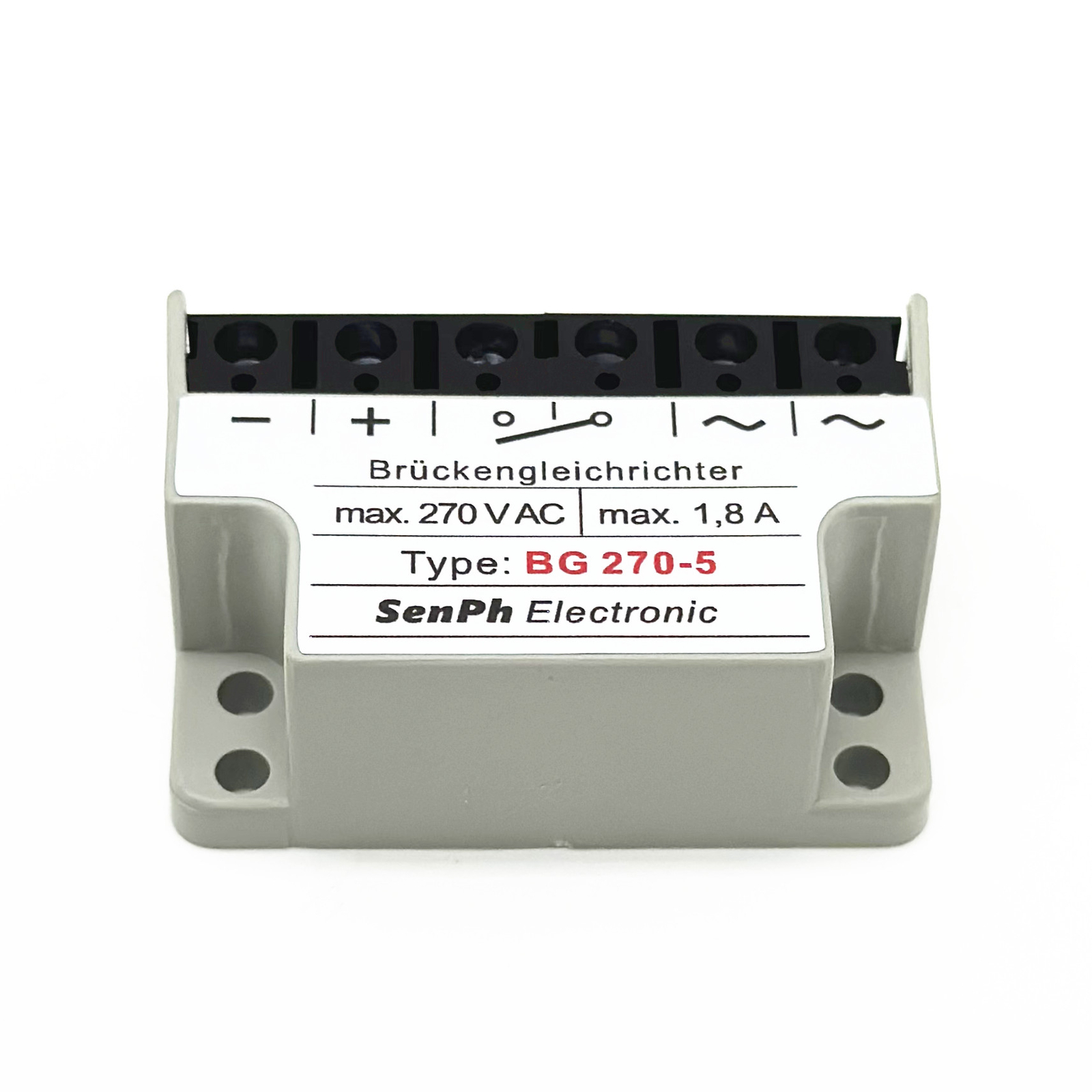 SENPH Brückengleichrichter Type: BG 270-5 270VAC 1,8A Full-Wave rectifier module