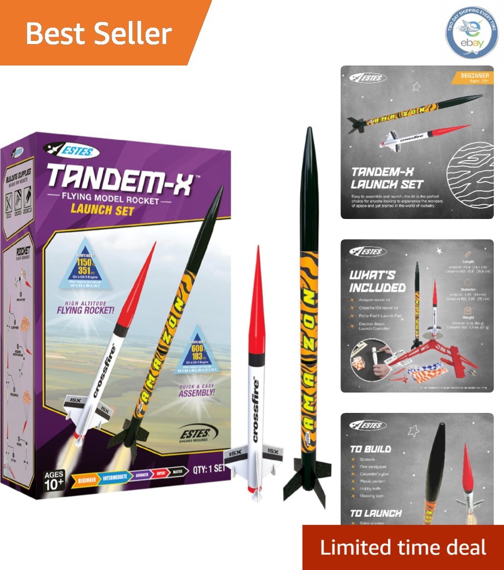 Ultimate 1469 Tandem X Rocket Launch Set - Soar to New Heights with Two Rockets