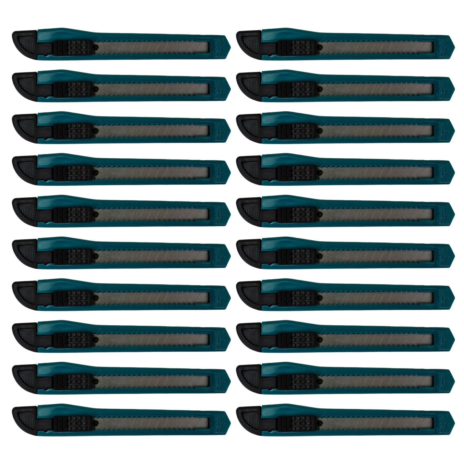 MotoProducts Turquoise Blue Small Retractable Utility Knife Wholesale 20 Pcs
