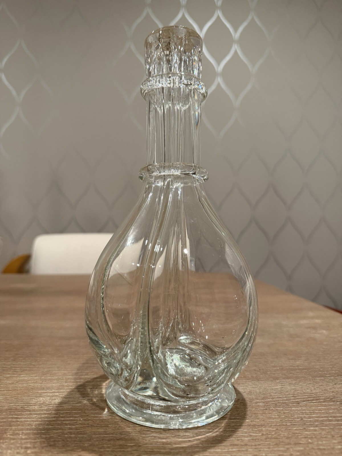 Vintage Rare 4 Chamber Decanter France 13 Inch Made In France Blown Glass
