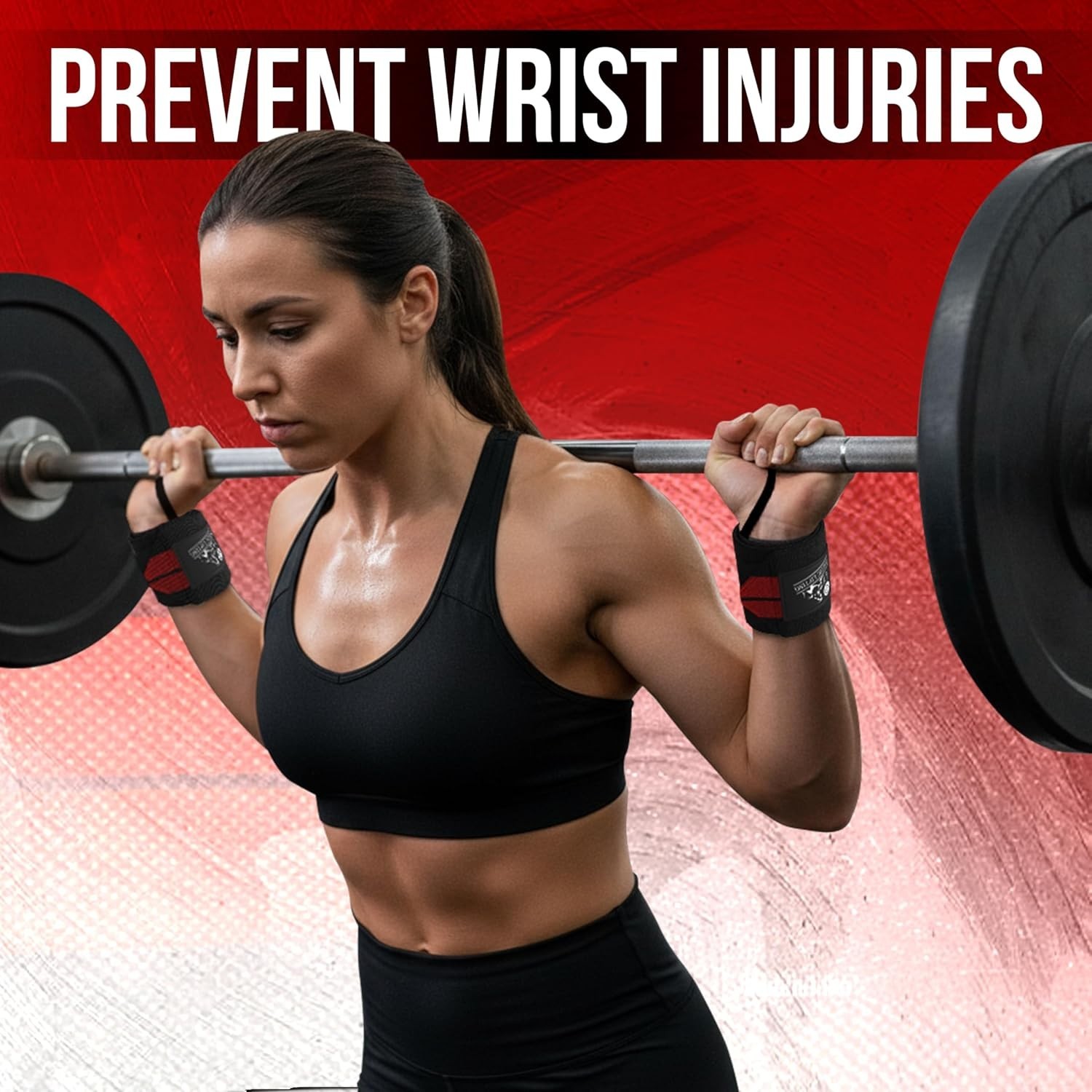 Adjustable Wrist Wraps for Weightlifting & CrossFit – Durable Compression Straps