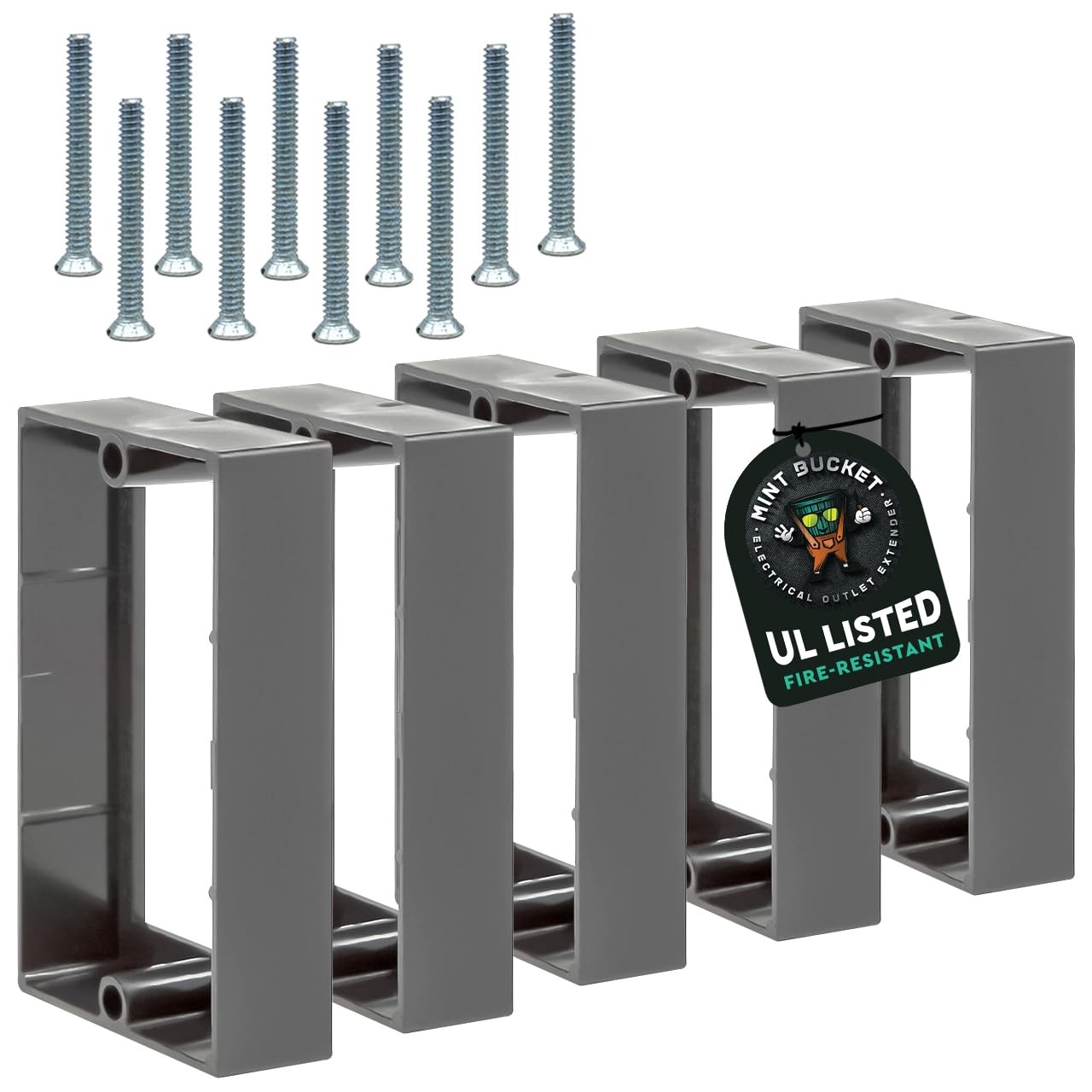 Mint Bucket Brands 3/4" Single Gang Outlet Box Extenders, UL Listed,...