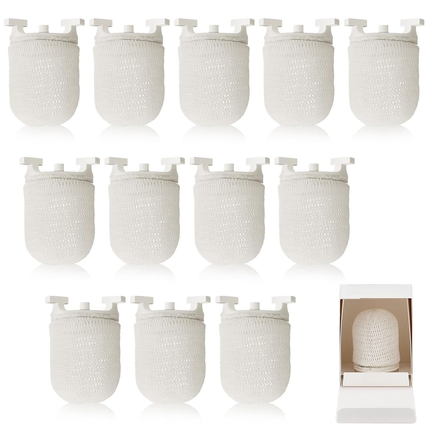 12 Pcs Preformed Gas Lamp Mantles for Lanterns, Indoor Outdoor, White Standard