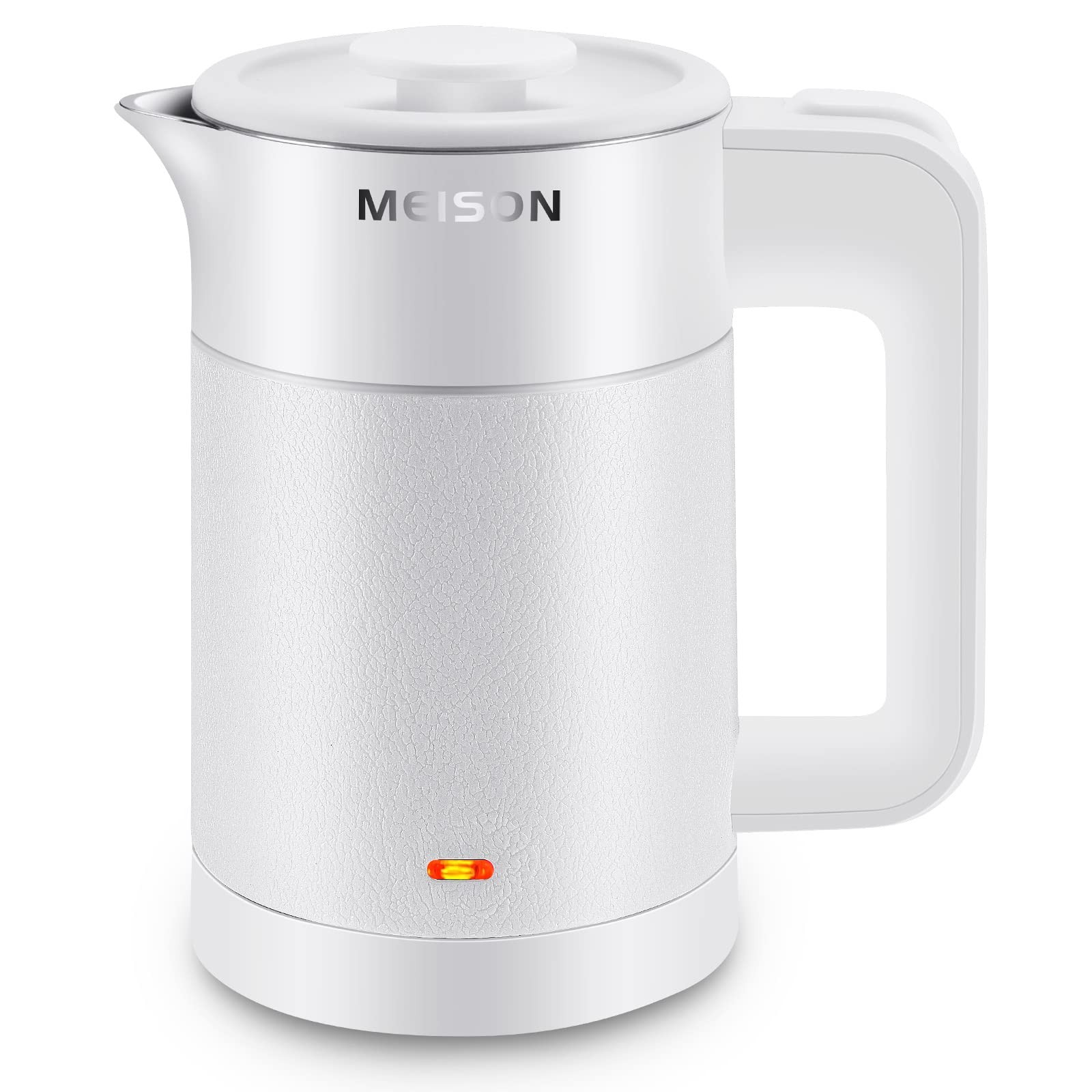 0.6L Small Electric Kettles Stainless Steel, Travel Mini 0.6 Quarts, white