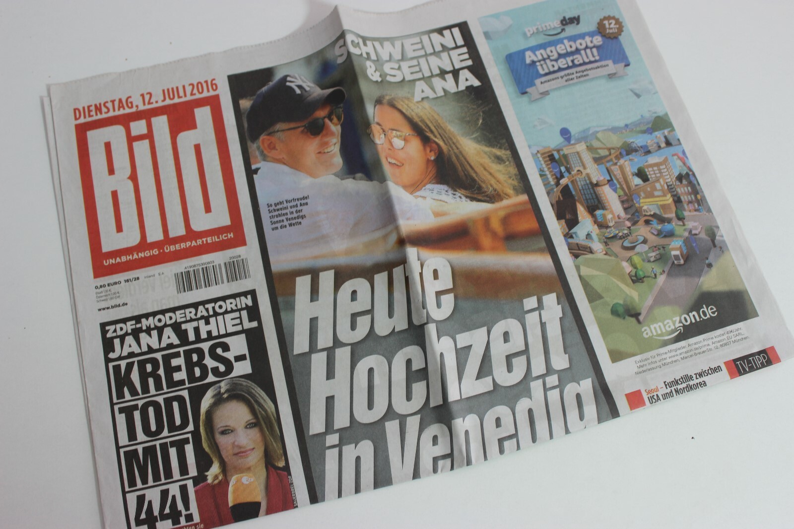 BILDzeitung 12/07/2016 July 12/7/2016 Special Occasion Gift