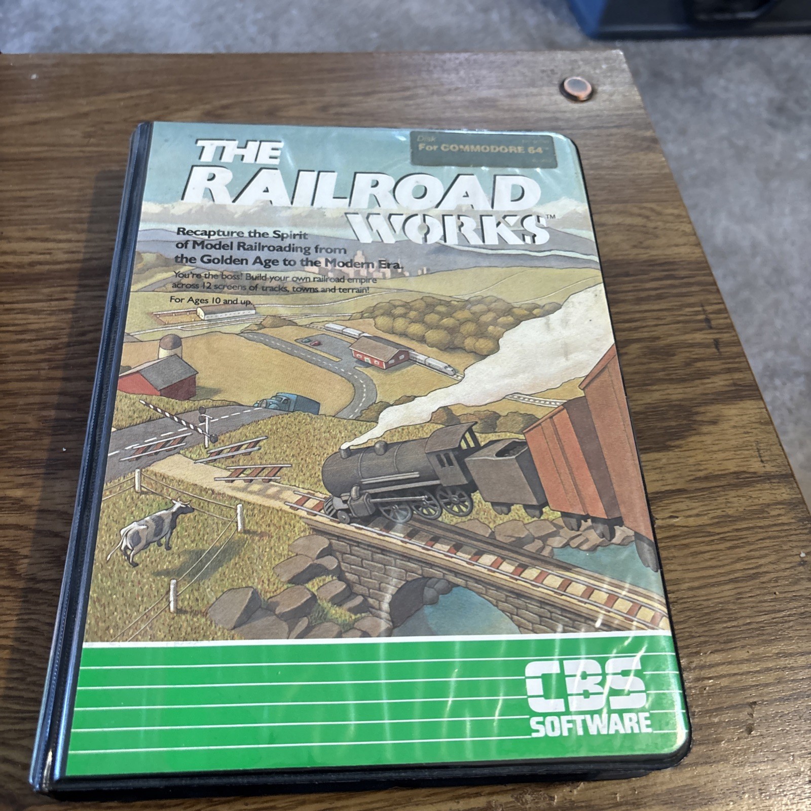 The Railroad Works CBS Software For Commodore 64 1984 Vintage Disk & Manual