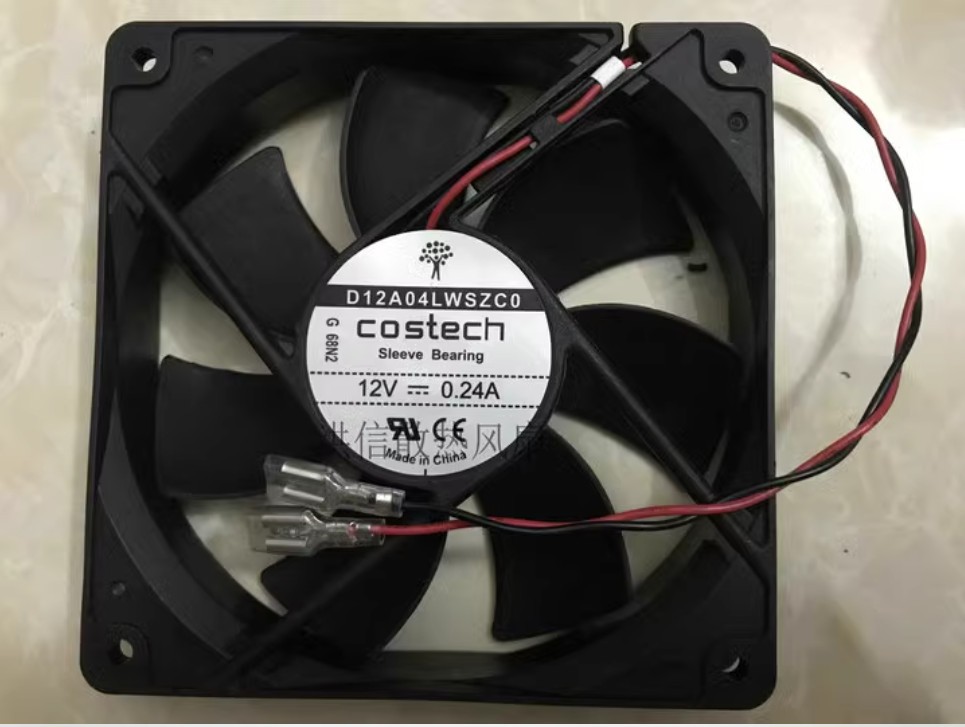 1PC  Cooling Fan 12025 DC12V 0.24A 12CM 2Pin   D12A04LWSZC0