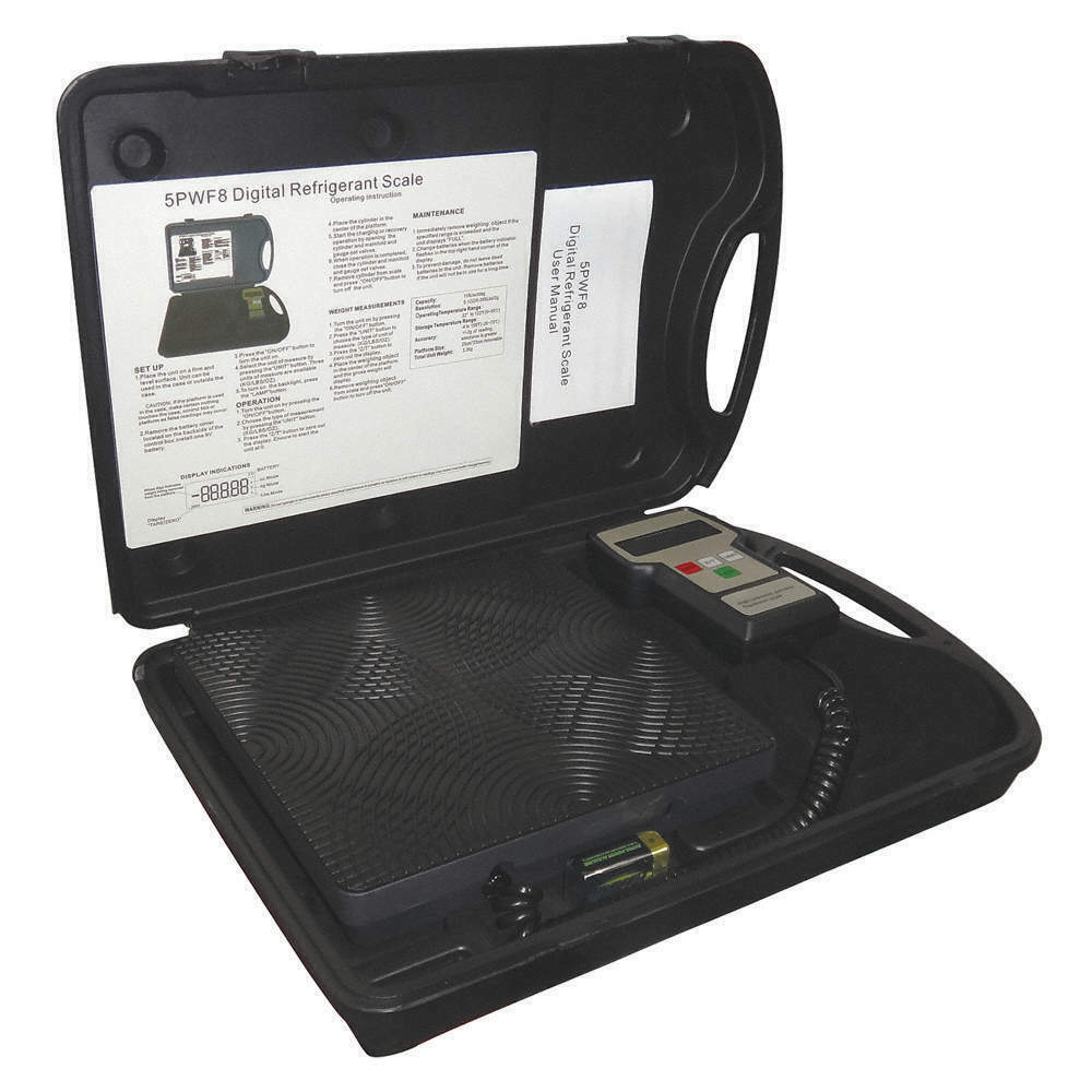 Digital Refrigerant Scale Model 5PWF8, Electronic, 110Lb
