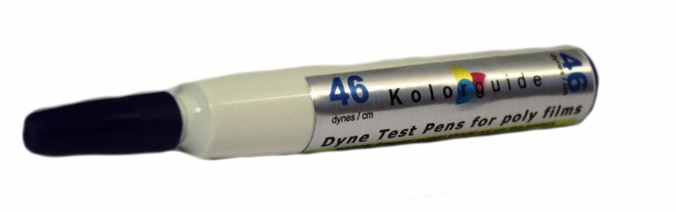 46 Dynes/cm Dyne Test Pens – 12 Pack – Surface Energy Testing for Plastic Film –