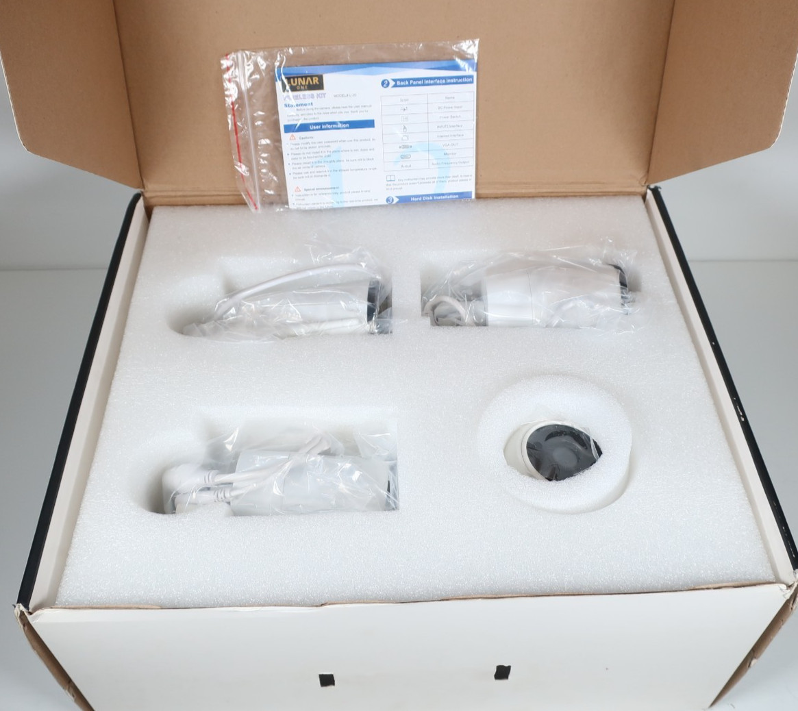 Lunar One L-20 Wireless Security Camera System – Indoor/Outdoor – 4 Cameras