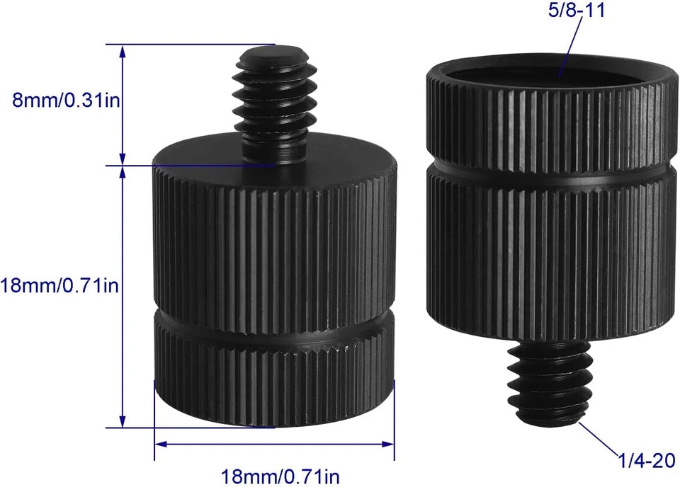 2PCS Tripod Adapter Laser Level Tripod Conversion Thread Adapter 5/8-11 Female t