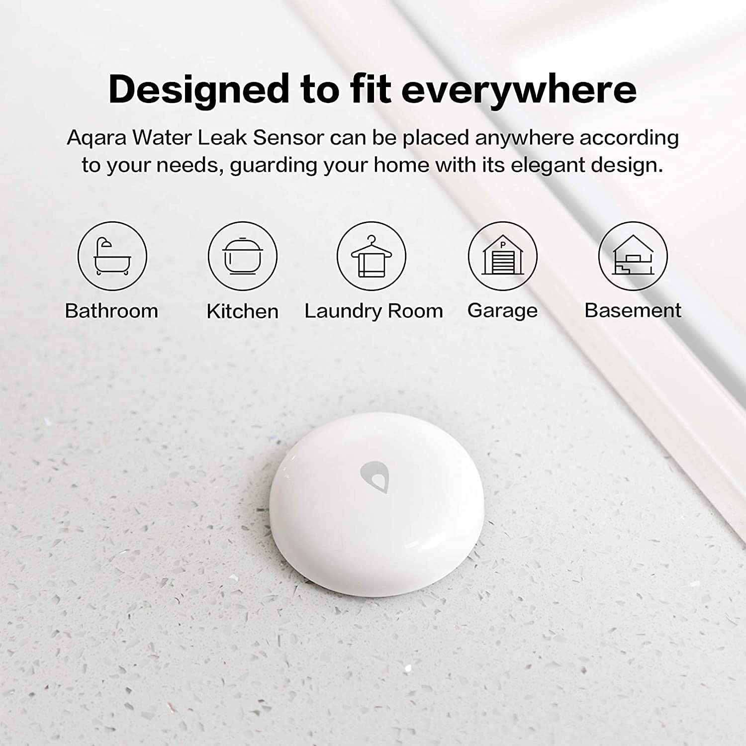 Aqara Water Leak Sensor 3 Pack, Zigbee Wireless Detector for white