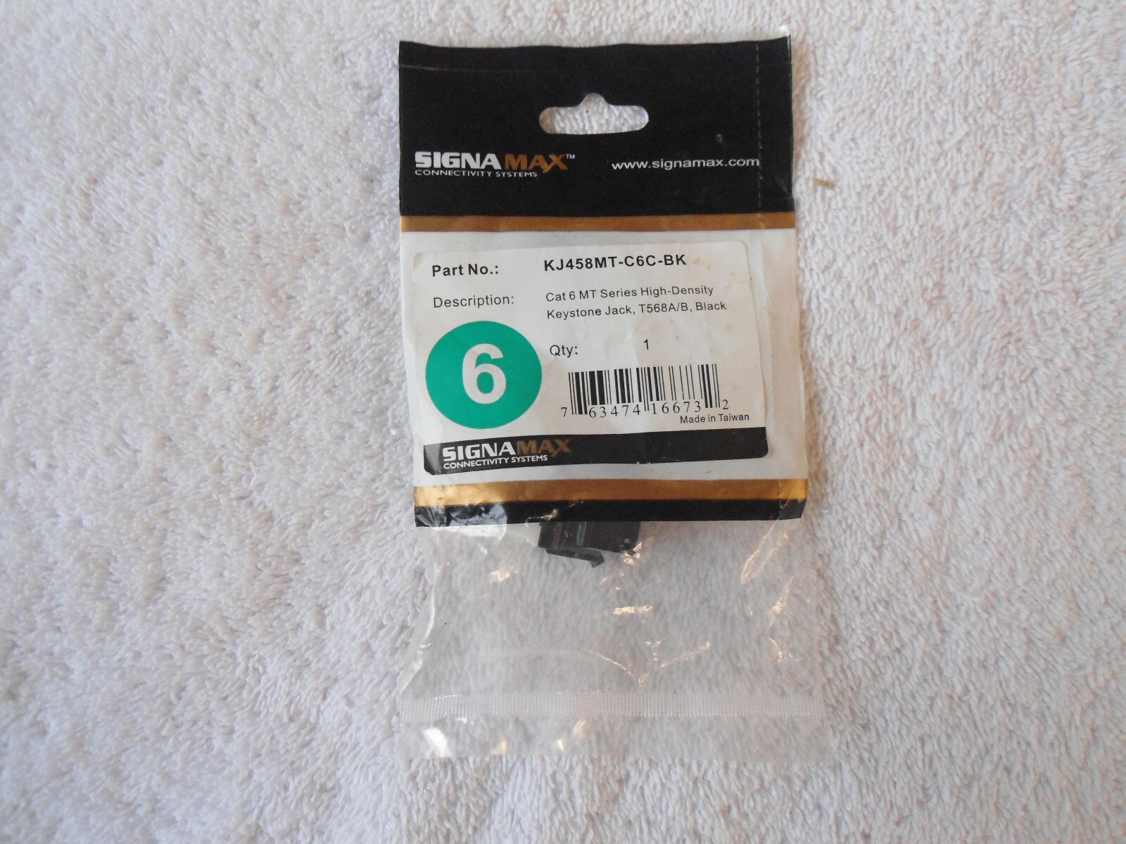 FS SIGNAMAX Cat 6 MT Series High Density Keystone Jack KJ458MT-C6C-BK