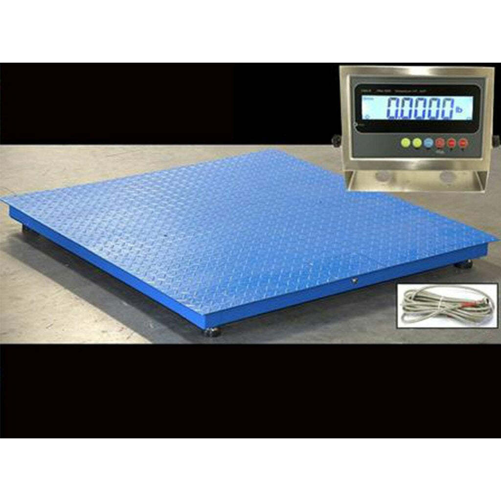 SellEton 60" x 60" Industrial Floor Scale with Stainless Steel Indicator, 5000lb