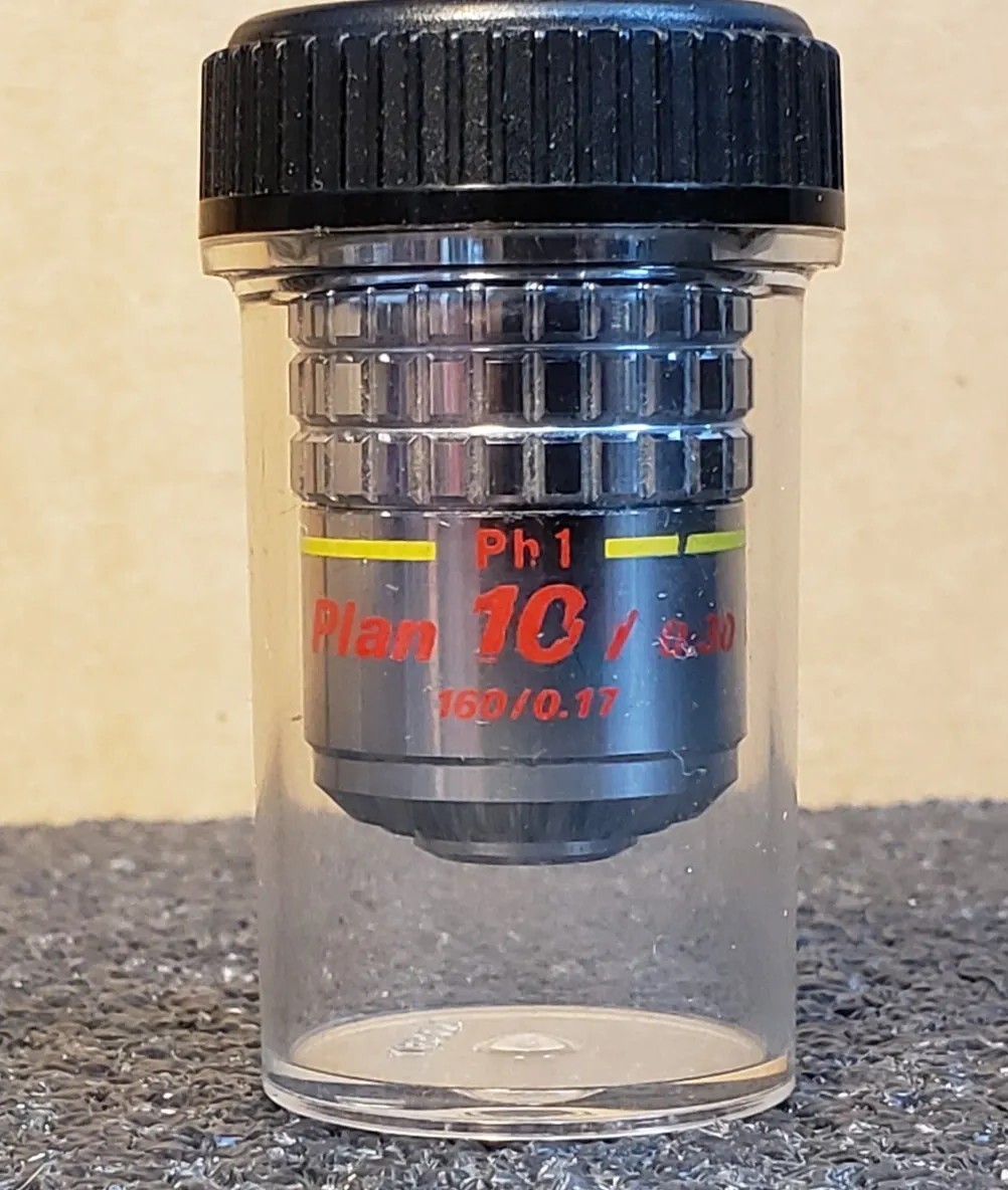 Nikon 10x Phase Contrast Objective Ph1 Plan 10/0.30 160/0.17 DL  111124