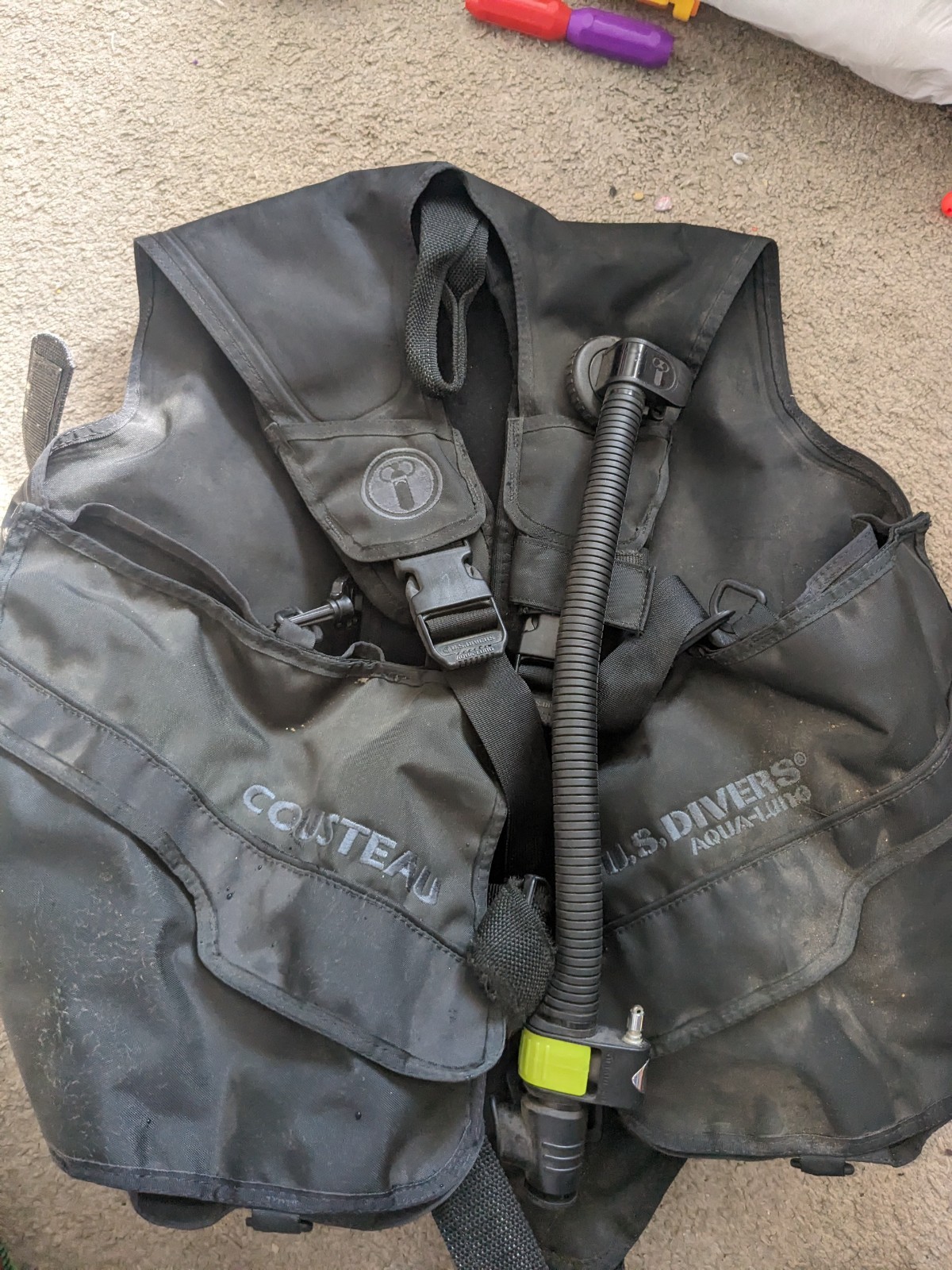 Vintage US Divers Aqua Lung Cousteau Scuba Diving BCD Men's Large