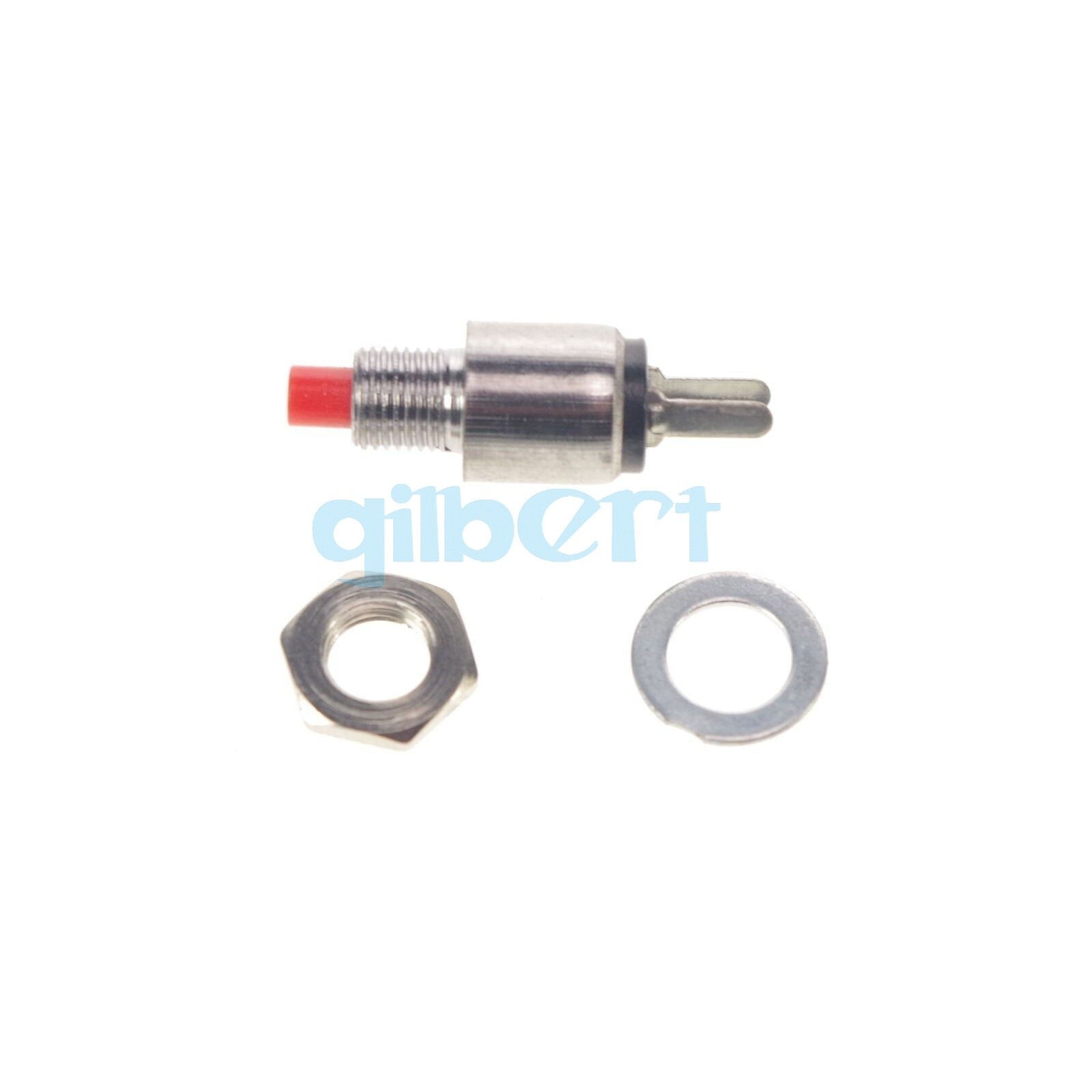 10pcs red 2pin SPST OFF-(ON) 0.5A 125VAC 5mm hole push button switch *mp