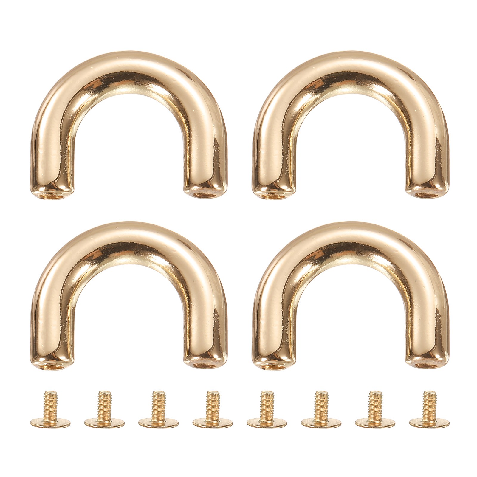 4Pcs Arch Bridge D-Ring Buckles Chain Strap Connector (Light Gold, 0.9"x0.2")