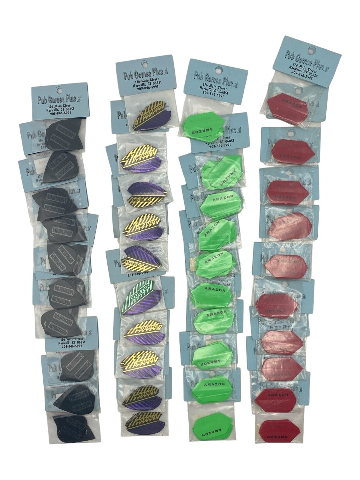 Vintage Mixed Lot Of (40) Packs Of 3 New Old Stock Of Dart Flights 120 Flights