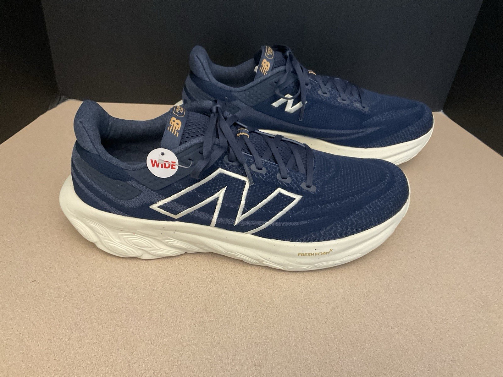 New! Mens New Balance Fresh Foam X 1080v13 Navy/White Running Shoes. Size 13-2E.