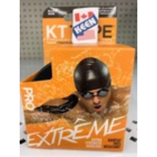 KT Tape Pro Extreme Jet Black Kinesiology Therapeutic Tape 20 Strips