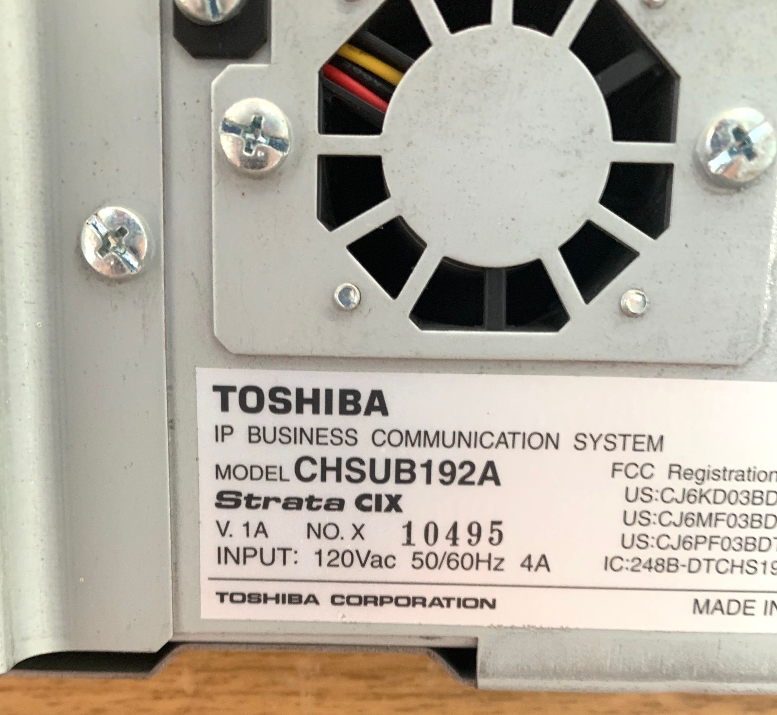 Toshiba CIX200 CHSUB192A Phone System KSU