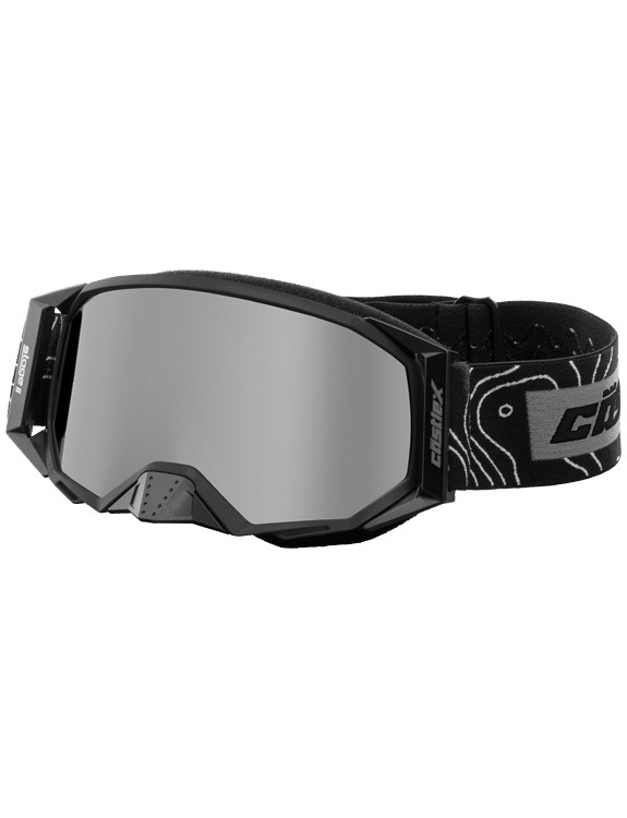 CASTLE X SNOW STAGE || GOGGLE MATTE BLACK W/ MIRRORED SILVER LENS 64-1826