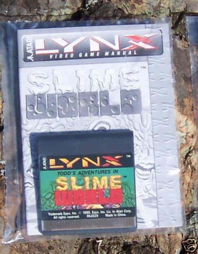 SLIME WORLD TODD'S ADVENTURE IN Atari Lynx NEW Cartridge and Manual NO BX PA2029