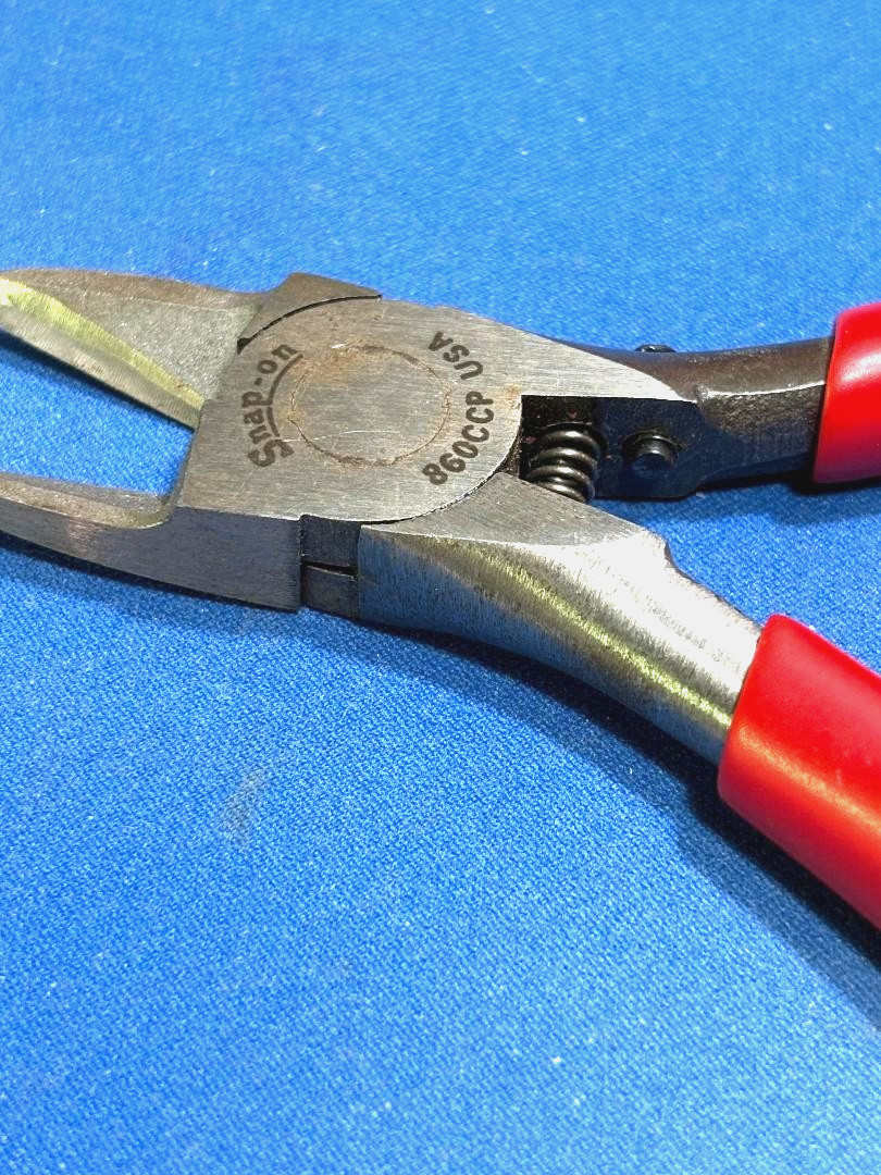 Snap-on Tools No. 860CCP Red Handle, Precise, Diagonal Side cutting Pliers USA