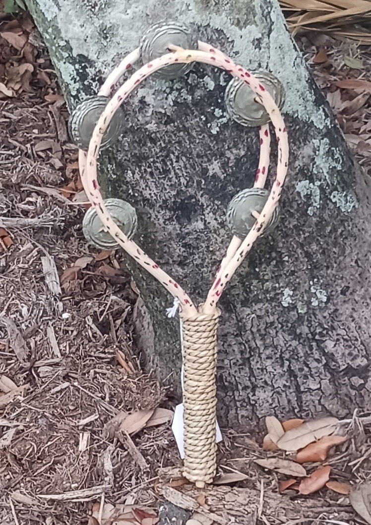 African-style reed-based disc rattle (sistrum)