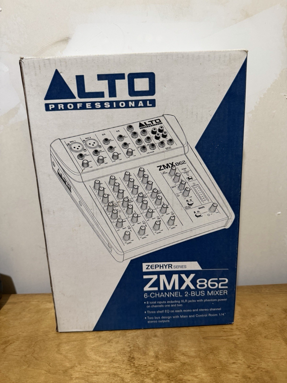 Alto Professional ZMX862 6-Channel 2-Bus Compact Mixer w/ Power Supply  W/Box