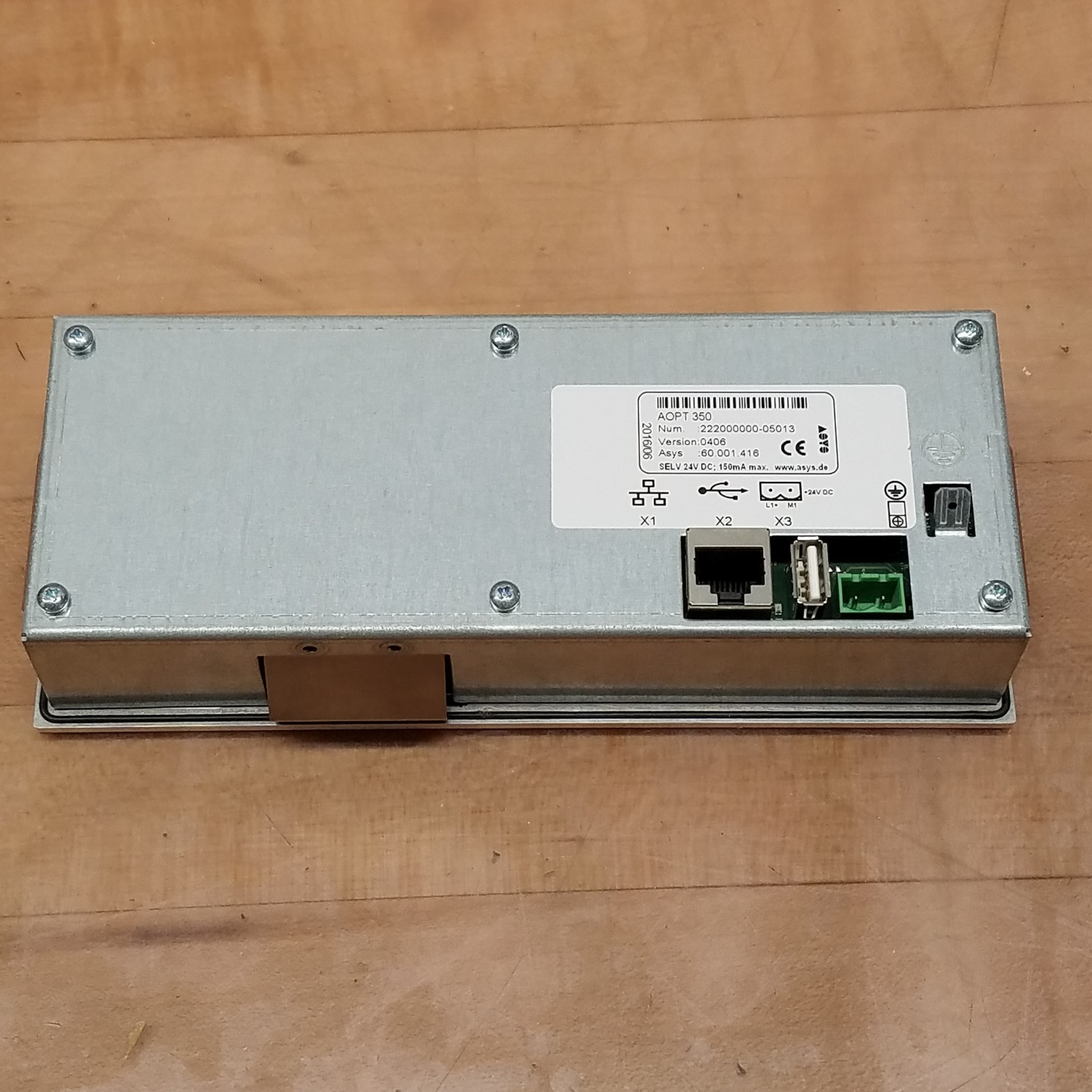 ASYS Group AOPT 350 Version 0406 HMI Operator Interface Panel, 24VDC, 150mA Max