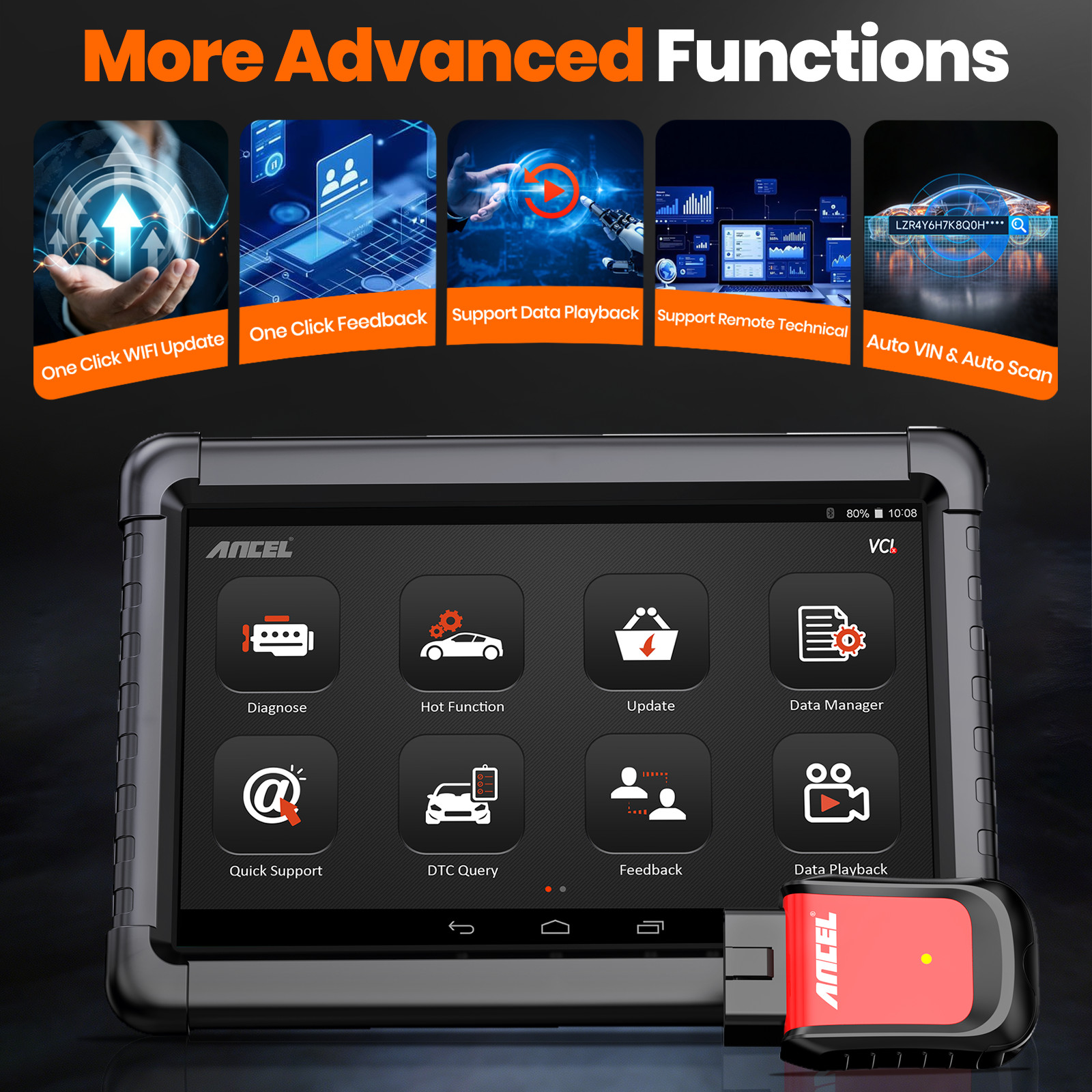 ANCEL X6 Bidirectional Scan Tool OBD2 Scanner Auto Diagnostic Tool All System