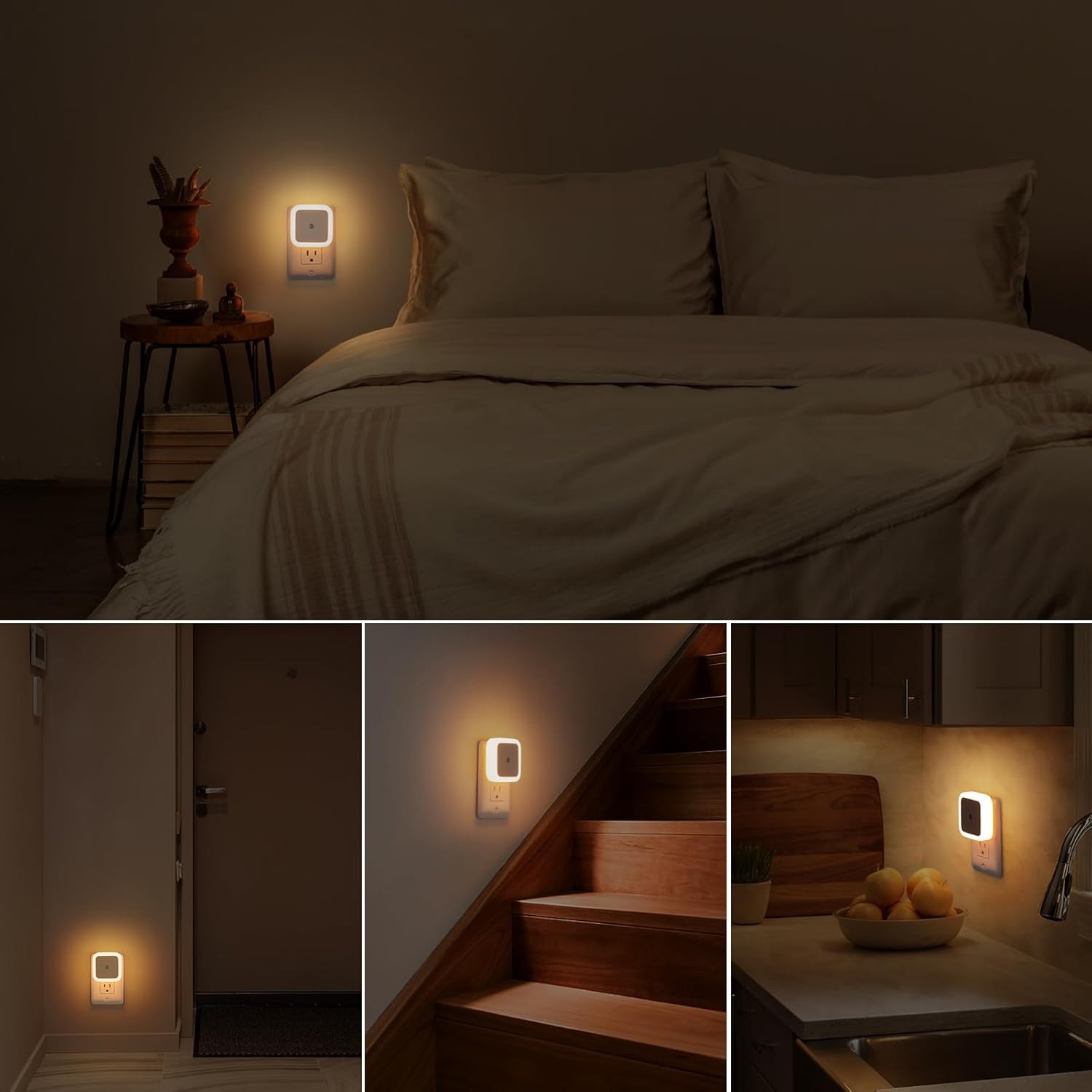 Sujeet Night Light, Lights Plug into Wall 8-Pack, 8 Pack, Warm White