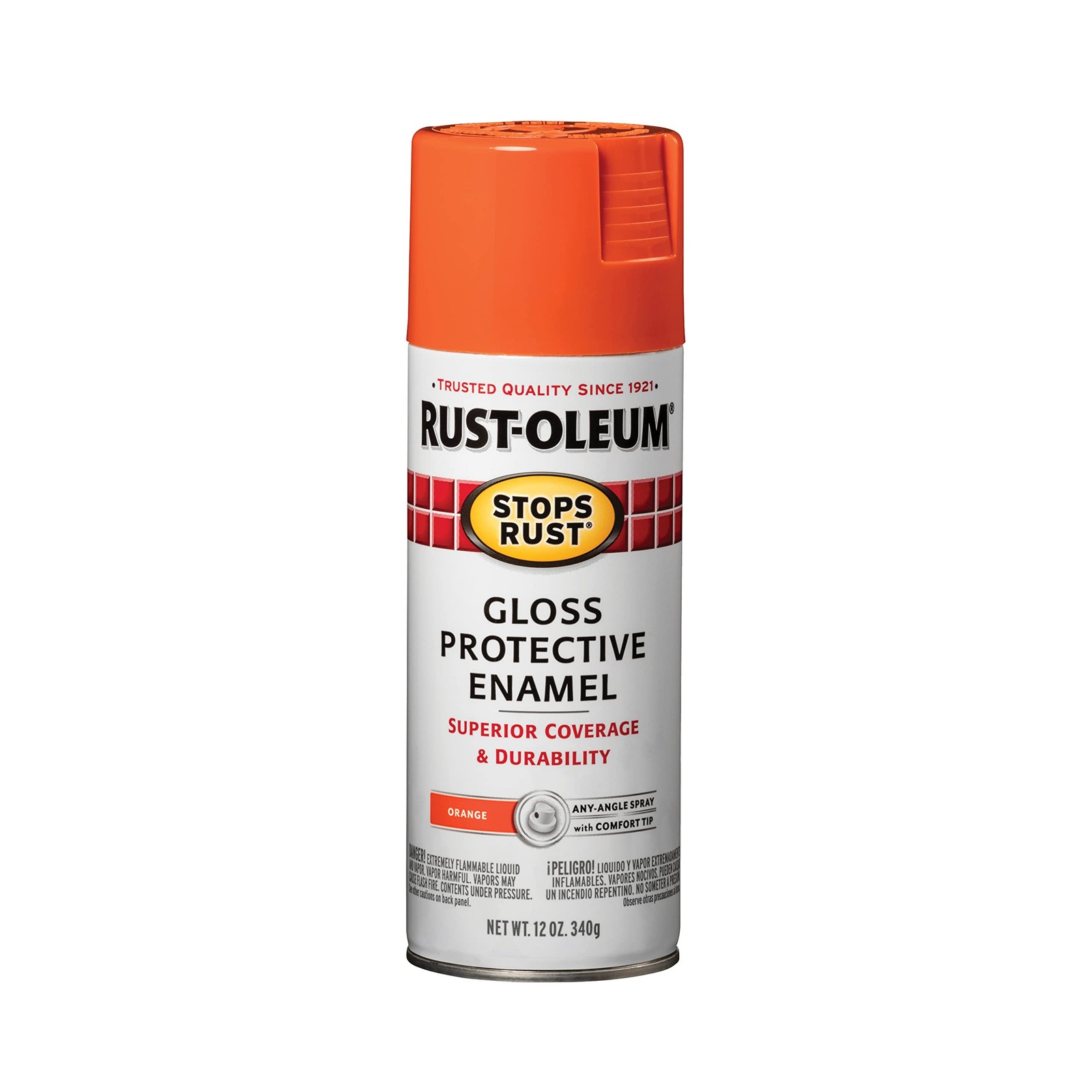 Rust Oleum Stops Rust 12 Ounce Gloss Orange Protective Enamel Paint