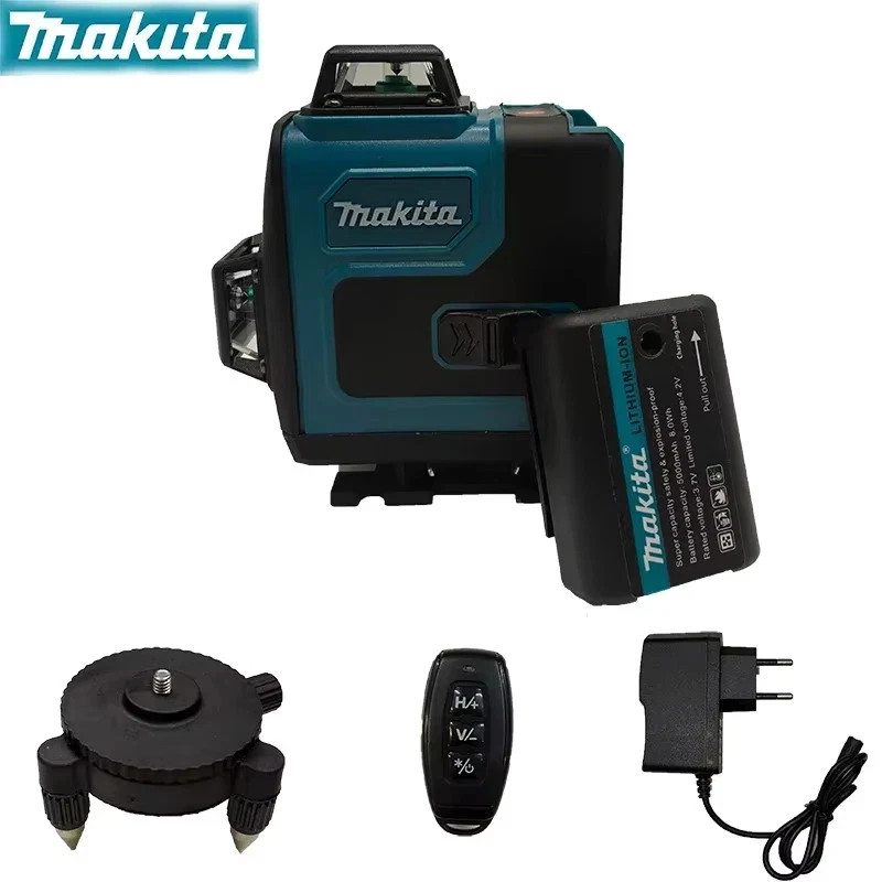 Makita 16 Line 4D Green Laser Level | Bluetooth Audio Self-Leveling Cross Line T